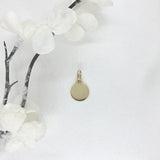 Engravable- 10k Gold Circle Pendant