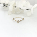 14k Gold Filled CZ Arrow Ring