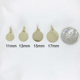 Engravable- 10k Gold Circle Pendant