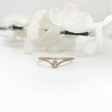 14k Gold Filled CZ Arrow Ring
