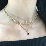 10k Gold Mini Diamond Initial Pendant