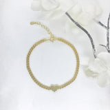 925/18K Vermeil Chain with Heart Bracelet