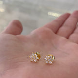 925/18K Vermeil Flower Stud Earrings