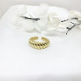 925/18K Vermeil Croissant Open Ring