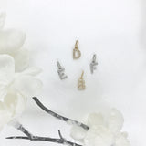 10k Gold Mini Diamond Initial Pendant