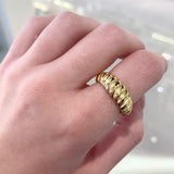925/18K Vermeil Croissant Open Ring