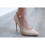925 Sterling Silver Heart Anklet