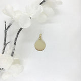 Engravable- 10k Gold Circle Pendant