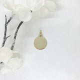 Engravable- 10k Gold Circle Pendant
