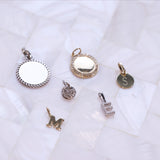 10k Gold Mini Diamond Initial Pendant
