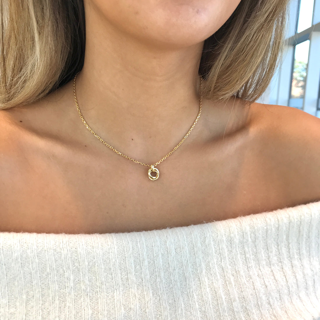 Double Circle Knot Necklace by Miss Mimi