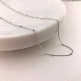 925/18K Vermeil Simple Ball Choker Necklace