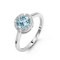 Stella Halo Birthstone Ring