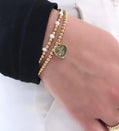 Personalized Heart Gold Filled Stretch Bracelet