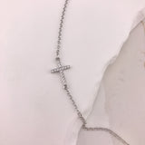 925/18K Vermeil CZ Cross Bracelet