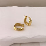 925/18k Vermeil Be Square Hoops