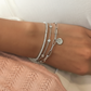 Personalized Thin Paperclip Disc Bracelet by Miss Mimi