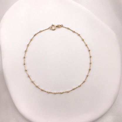 Gold Sparkle Cut Beaded Bracelet