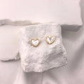 Valentina Mother of Pearl Heart Studs