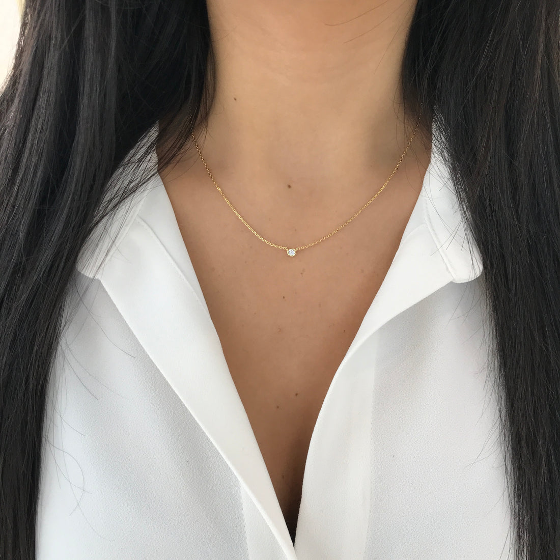 Effortless Solitaire Necklace