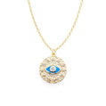 Evil Eye Medallion Necklace