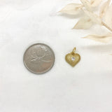 925/18k Vermeil Heart Cz Charm
