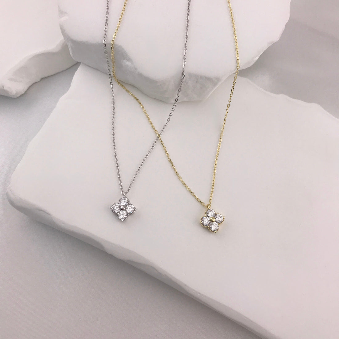 CZ Clover Necklace