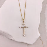 10k Gold Vintage Cross with CZ