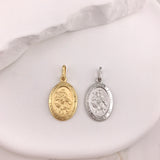 Engravable- 10k Gold Oval St. Christopher Pendant