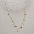 Summer Turquoise & Pearl Dangle Necklace