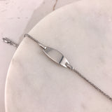 Engravable- Children's 10k Gold Oval ID bracelet