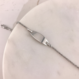 Engravable- Children's 10k Gold Oval ID bracelet