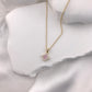 Lucky Pink CZ Clover Necklace