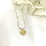 18K/925 Vermeil Two Toned Heart Necklace