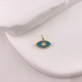 Turquoise CZ Evil Eye Charm