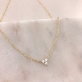 925/18K Vermeil CZ Lotus Necklace