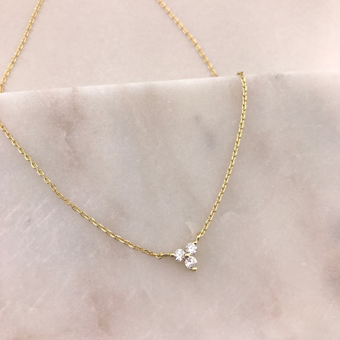 Everyday CZ Lotus Necklace
