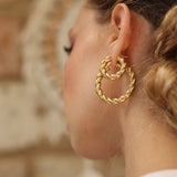 Miss Mimi - 14k/925 Vermeil Small Donut Twist Hoops