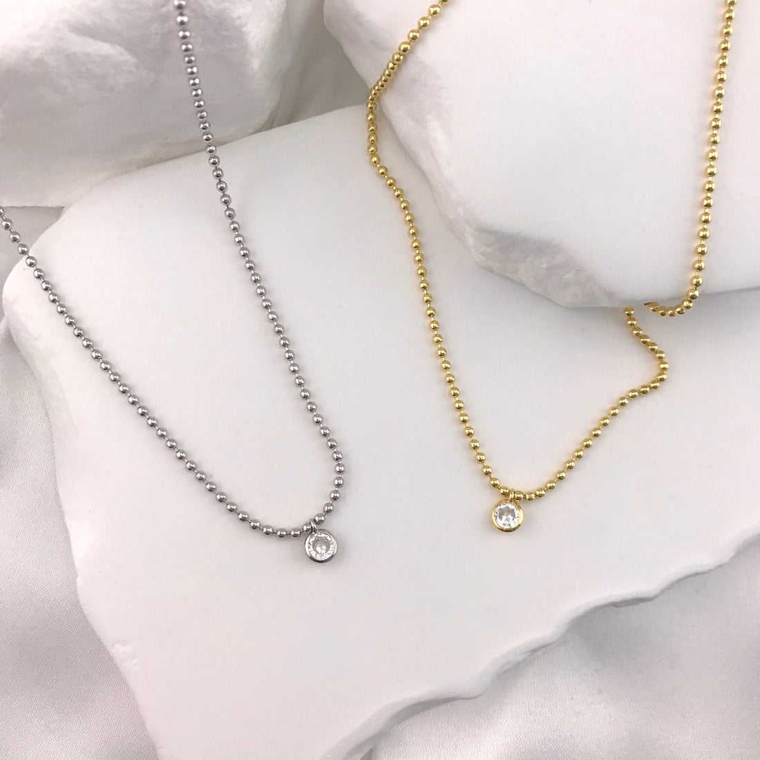 Timeless Bezel CZ Necklace