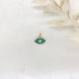 925/18k Vermeil Turquoise Evil Eye Charm