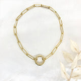925/18k Vermeil Paperclip Enhancer Bracelet
