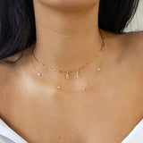 10k Gold Cubic by the Yard Necklace