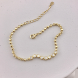 925/18k Vermeil CZ Ball Bracelet