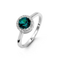 Stella Halo Birthstone Ring