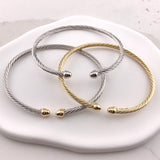Miss Mimi- 925/14k Vermeil Classic Twist Bangle