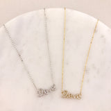 10k Gold LOVE Diamond Necklaces