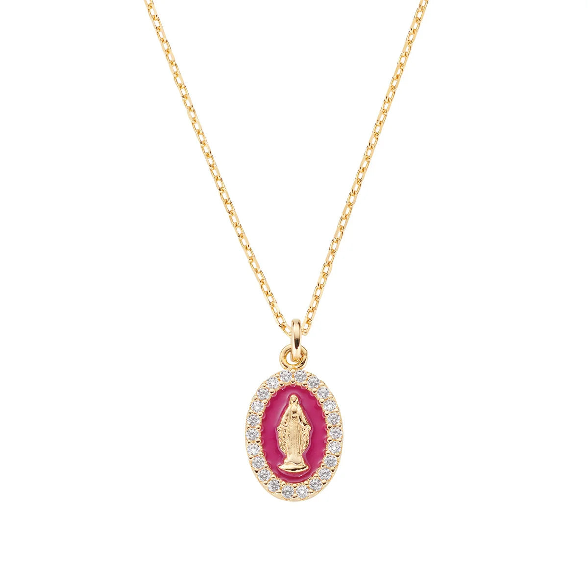 Oval Mother Mary Necklace by Amen