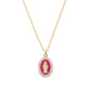 Oval Enamel Mother Mary Necklace by Amen