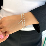 925 Sterling Silver Stretch Bracelet with Corno