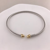 Miss Mimi- 925/14k Vermeil Classic Twist Bangle